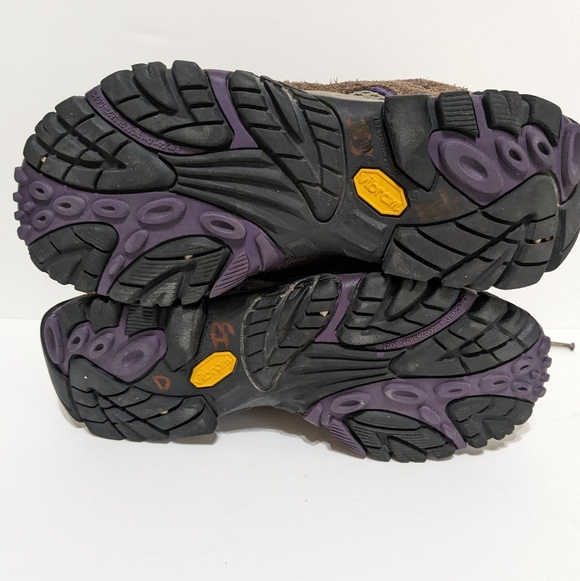 Merrell Women's Moab 2 Hiking Boots Mid Vent Bracken/Purple Size 8.5 - Picture 6 of 8